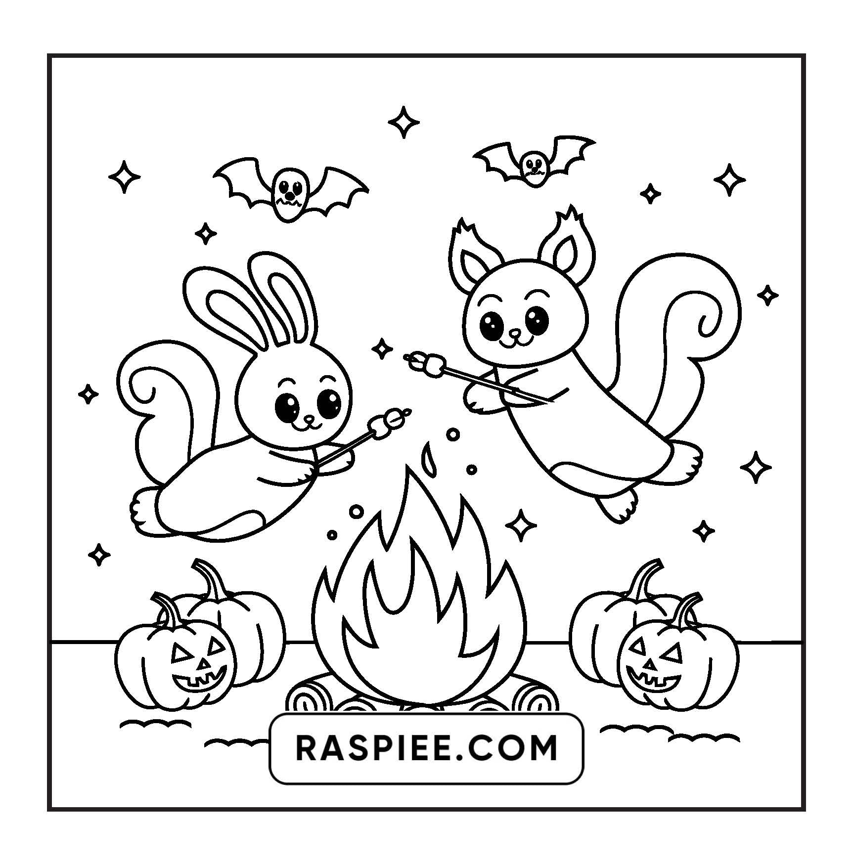 100 Bold and Easy Spooky Times Halloween Coloring Pages