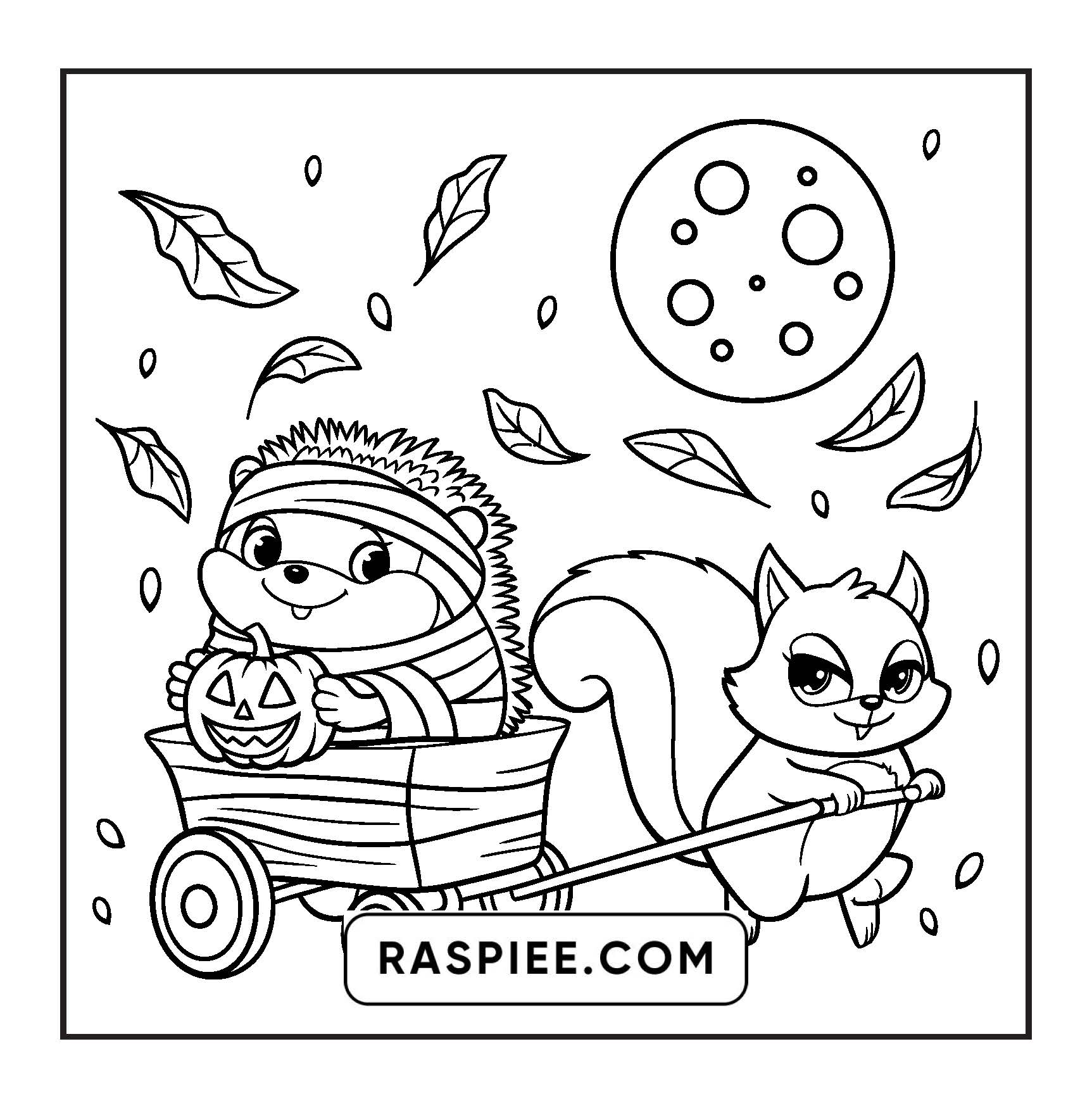 100 Bold and Easy Spooky Times Halloween Coloring Pages