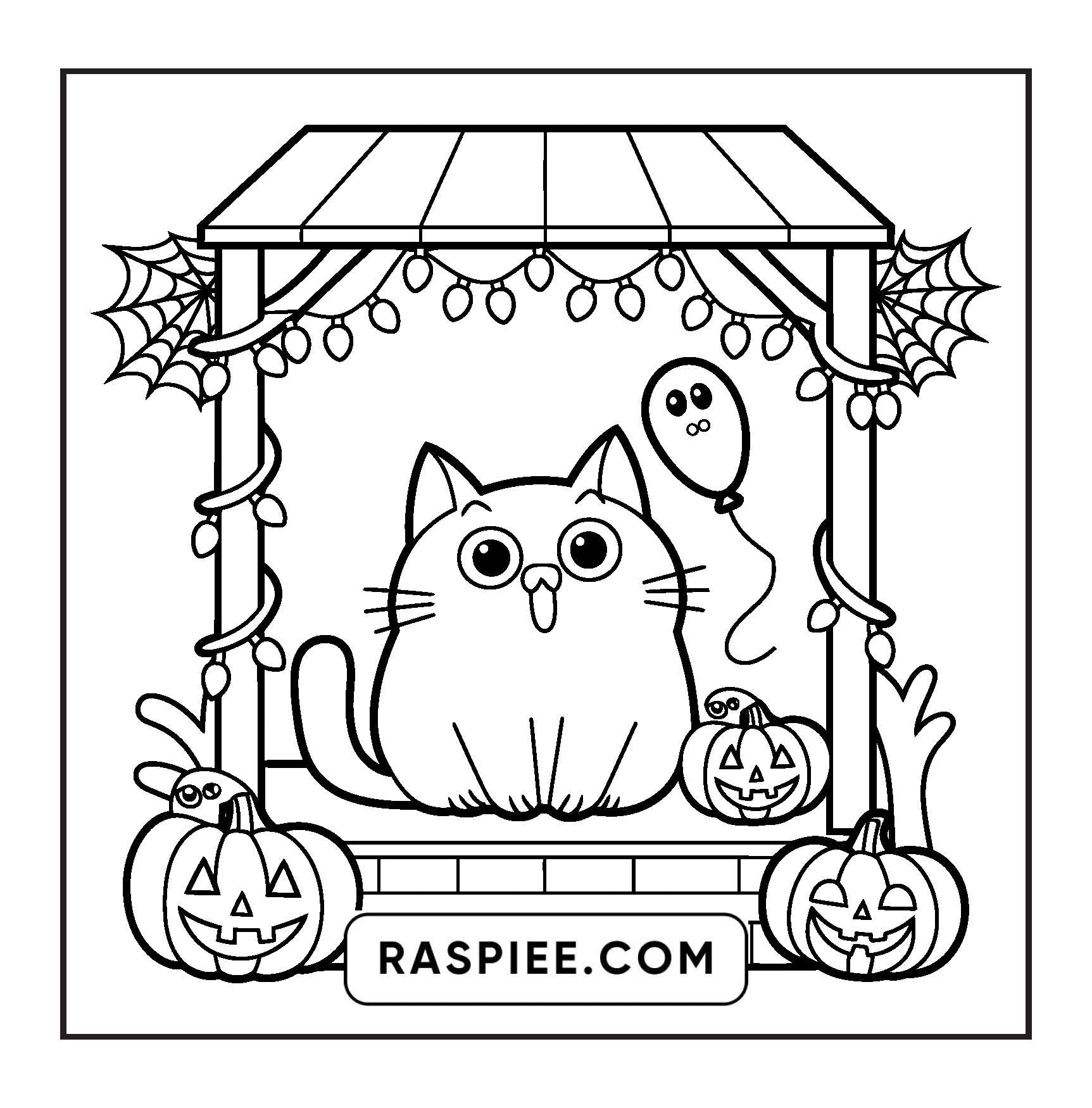 100 Bold and Easy Spooky Times Halloween Coloring Pages