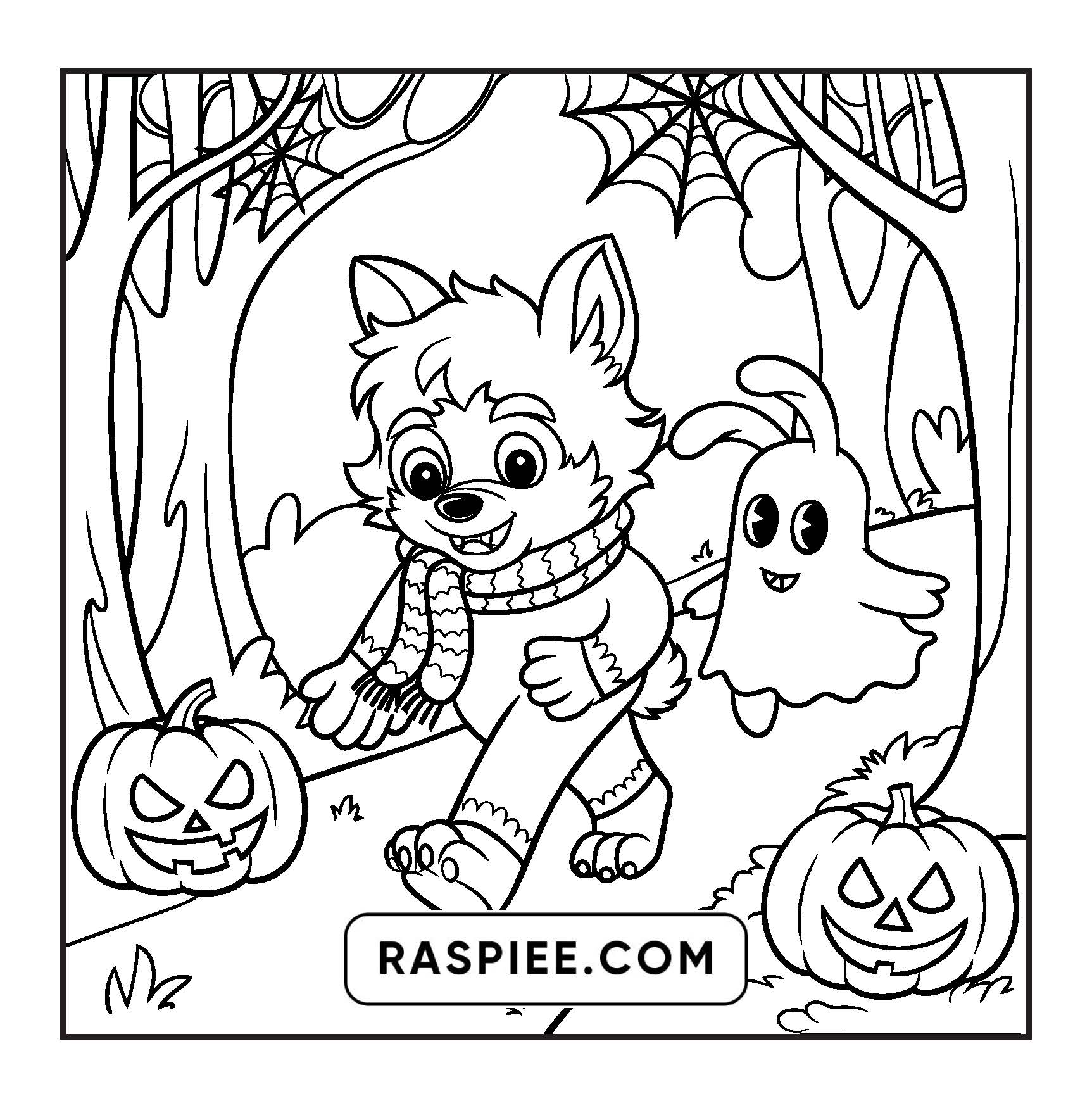 100 Bold and Easy Spooky Times Halloween Coloring Pages