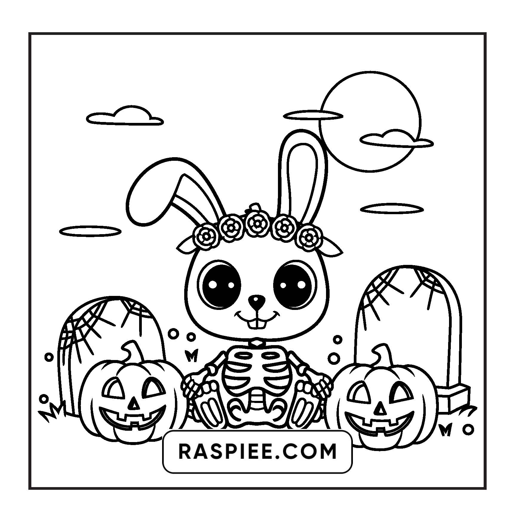 100 Bold and Easy Spooky Times Halloween Coloring Pages