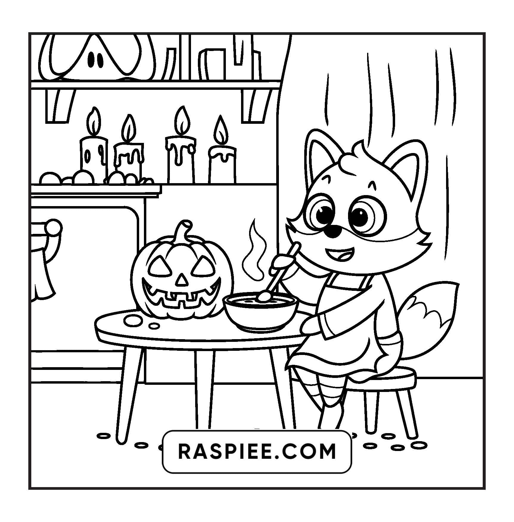100 Bold and Easy Spooky Times Halloween Coloring Pages