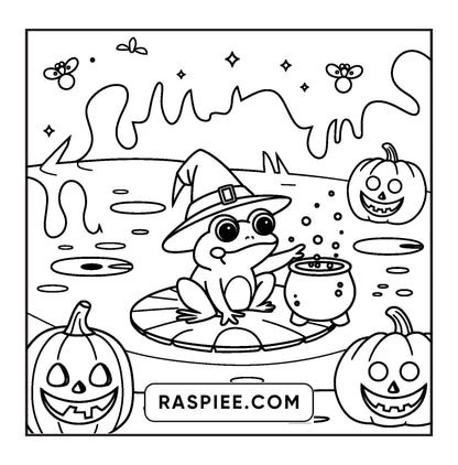 100 Bold and Easy Spooky Times Halloween Coloring Pages