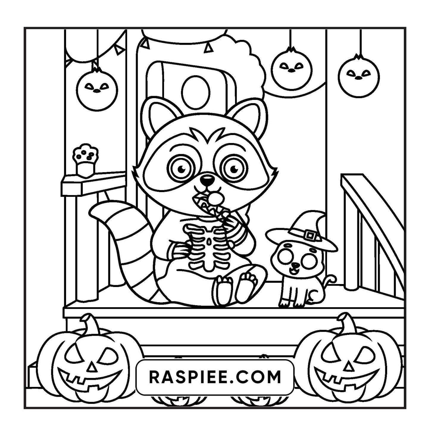 100 Bold and Easy Spooky Times Halloween Coloring Pages