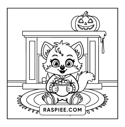 100 Bold and Easy Spooky Times Halloween Coloring Pages