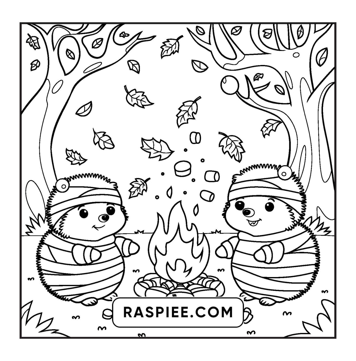 100 Bold and Easy Spooky Times Halloween Coloring Pages