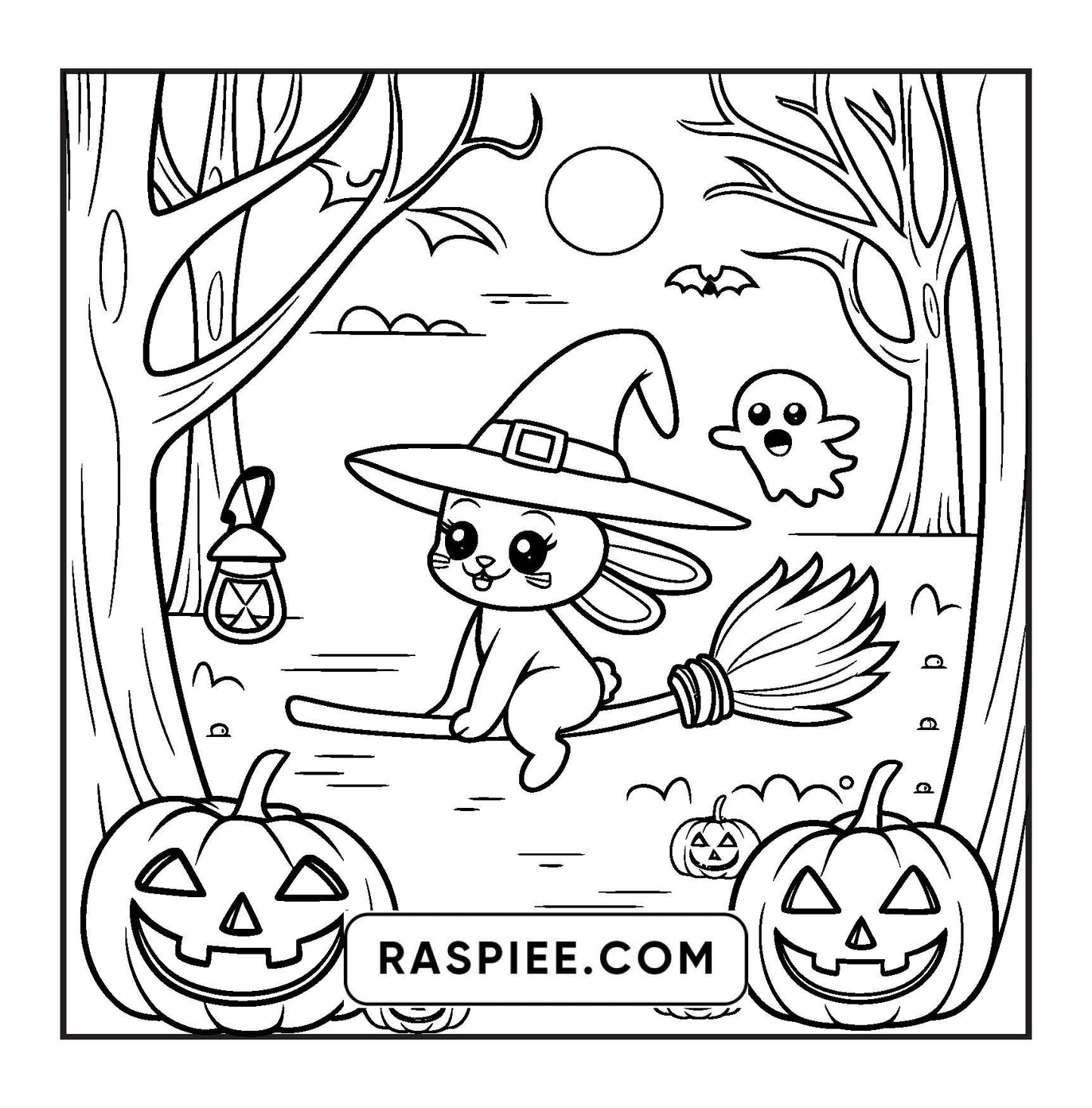 100 Bold and Easy Spooky Times Halloween Coloring Pages