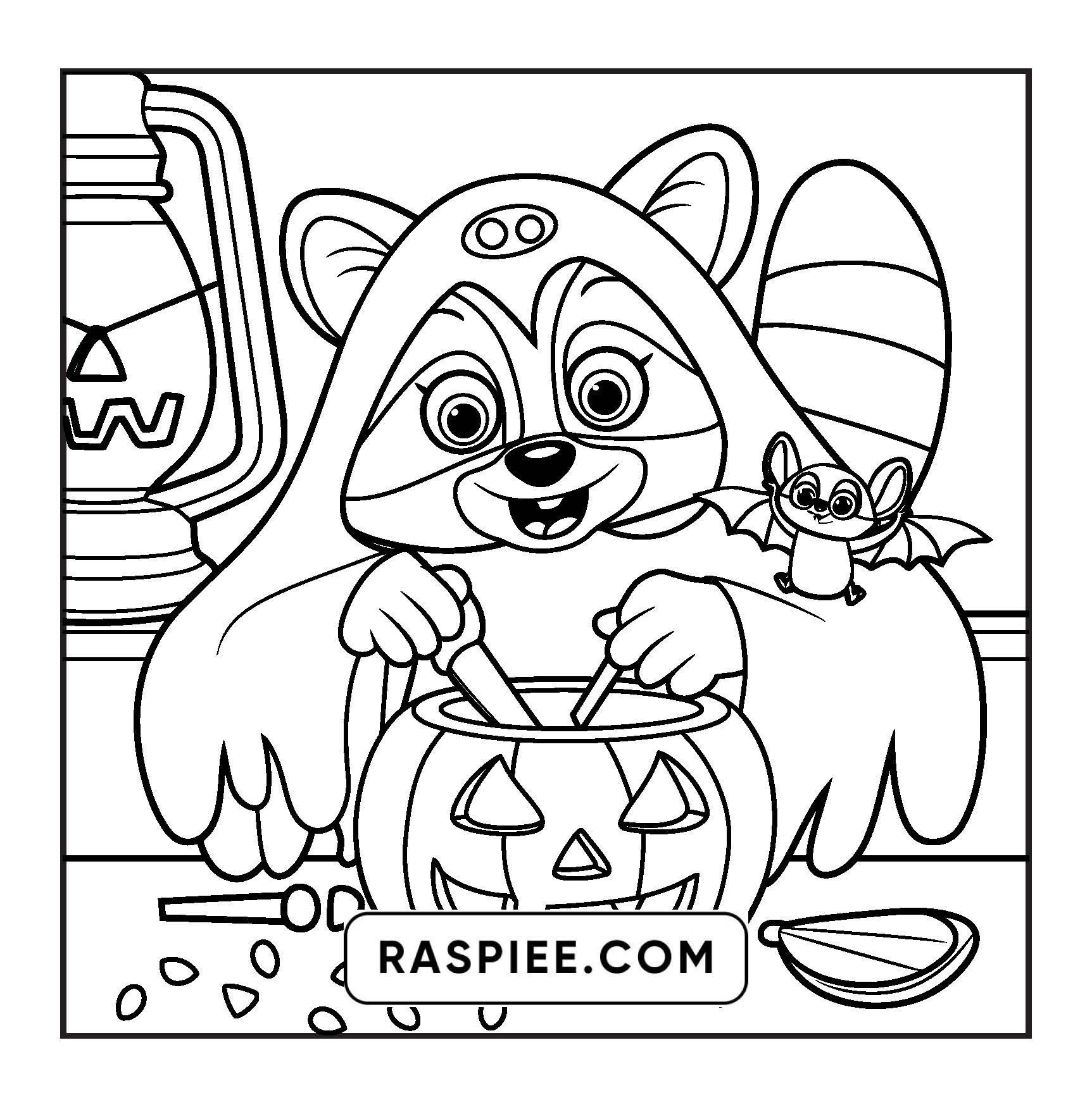 100 Bold and Easy Spooky Times Halloween Coloring Pages