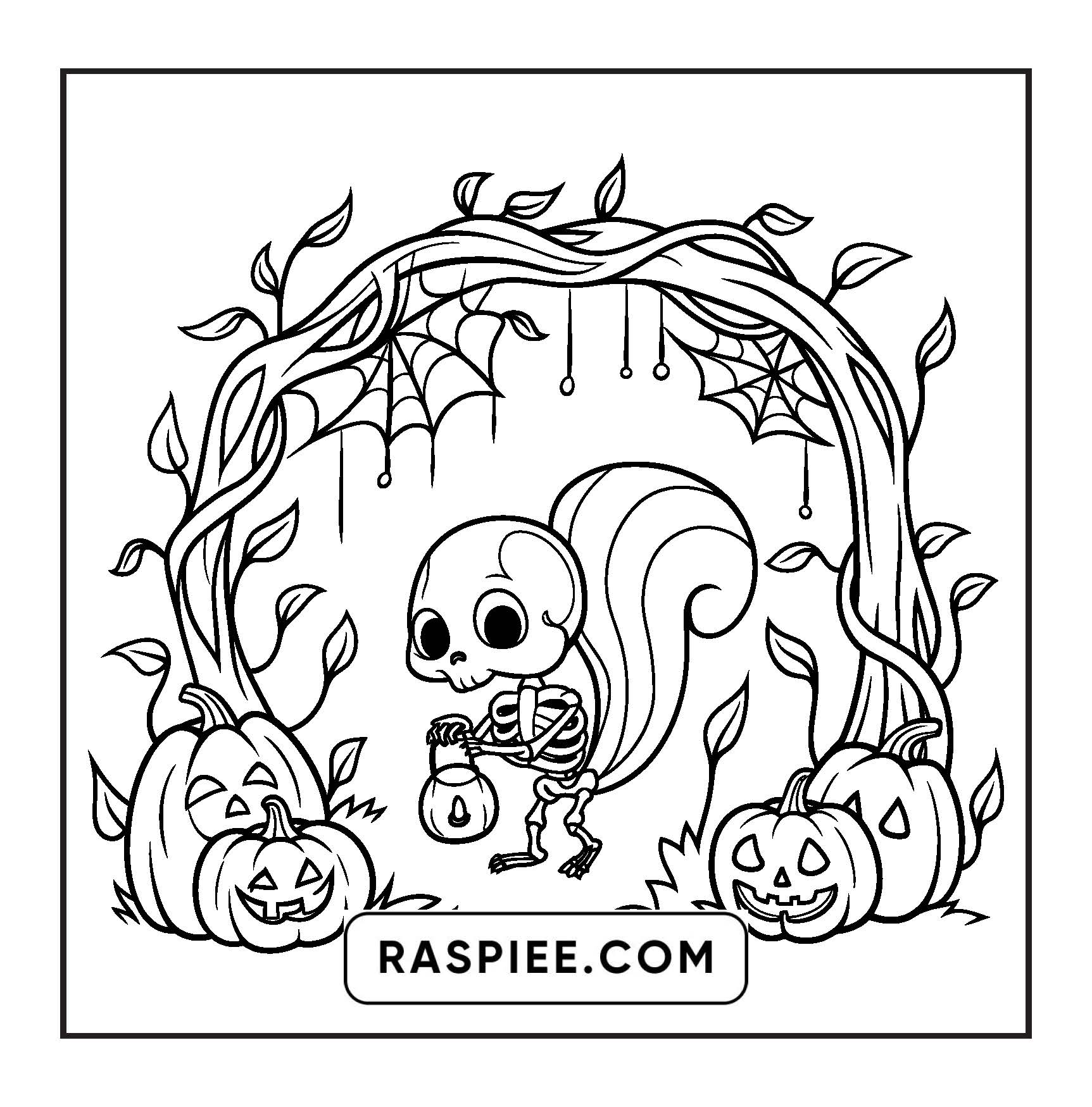 100 Bold and Easy Spooky Times Halloween Coloring Pages