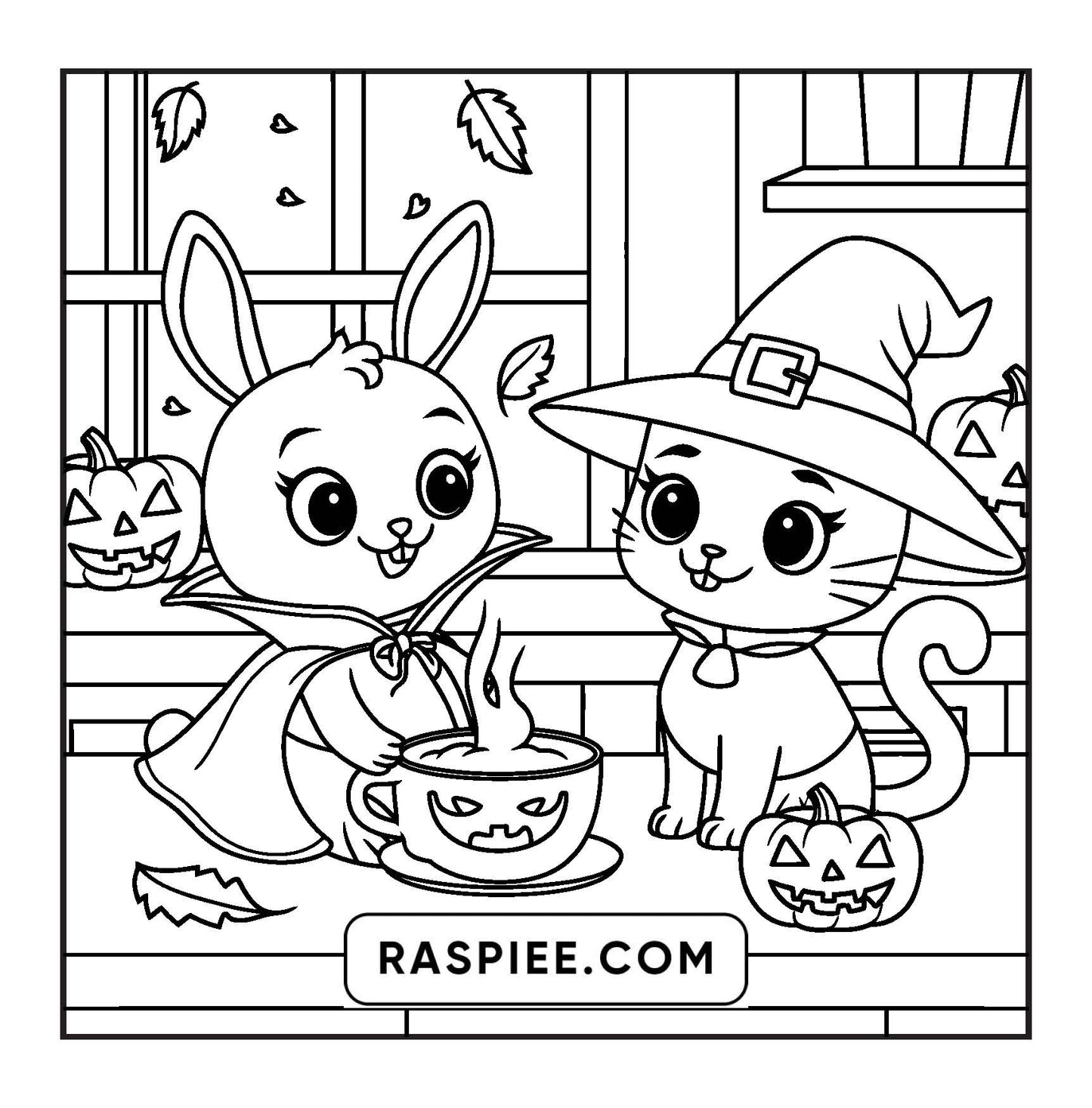 100 Bold and Easy Spooky Times Halloween Coloring Pages