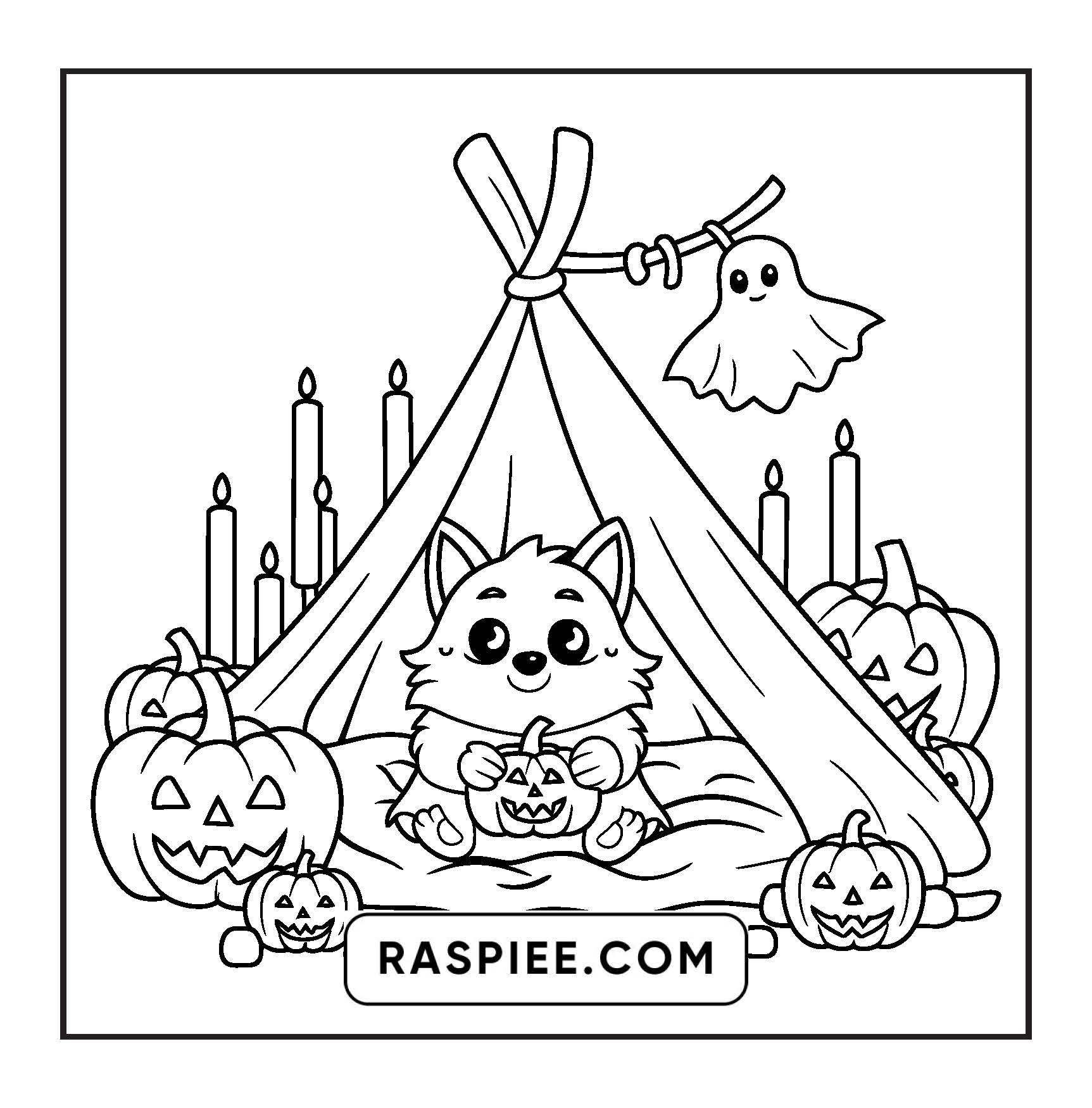 100 Bold and Easy Spooky Times Halloween Coloring Pages