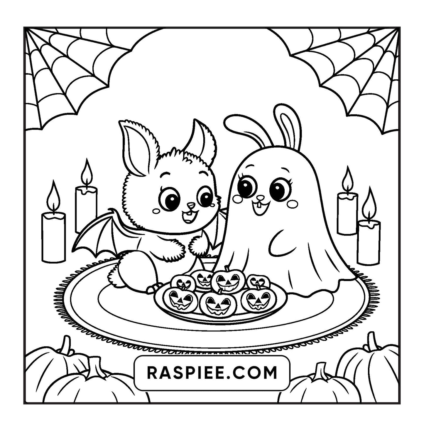 100 Bold and Easy Spooky Times Halloween Coloring Pages