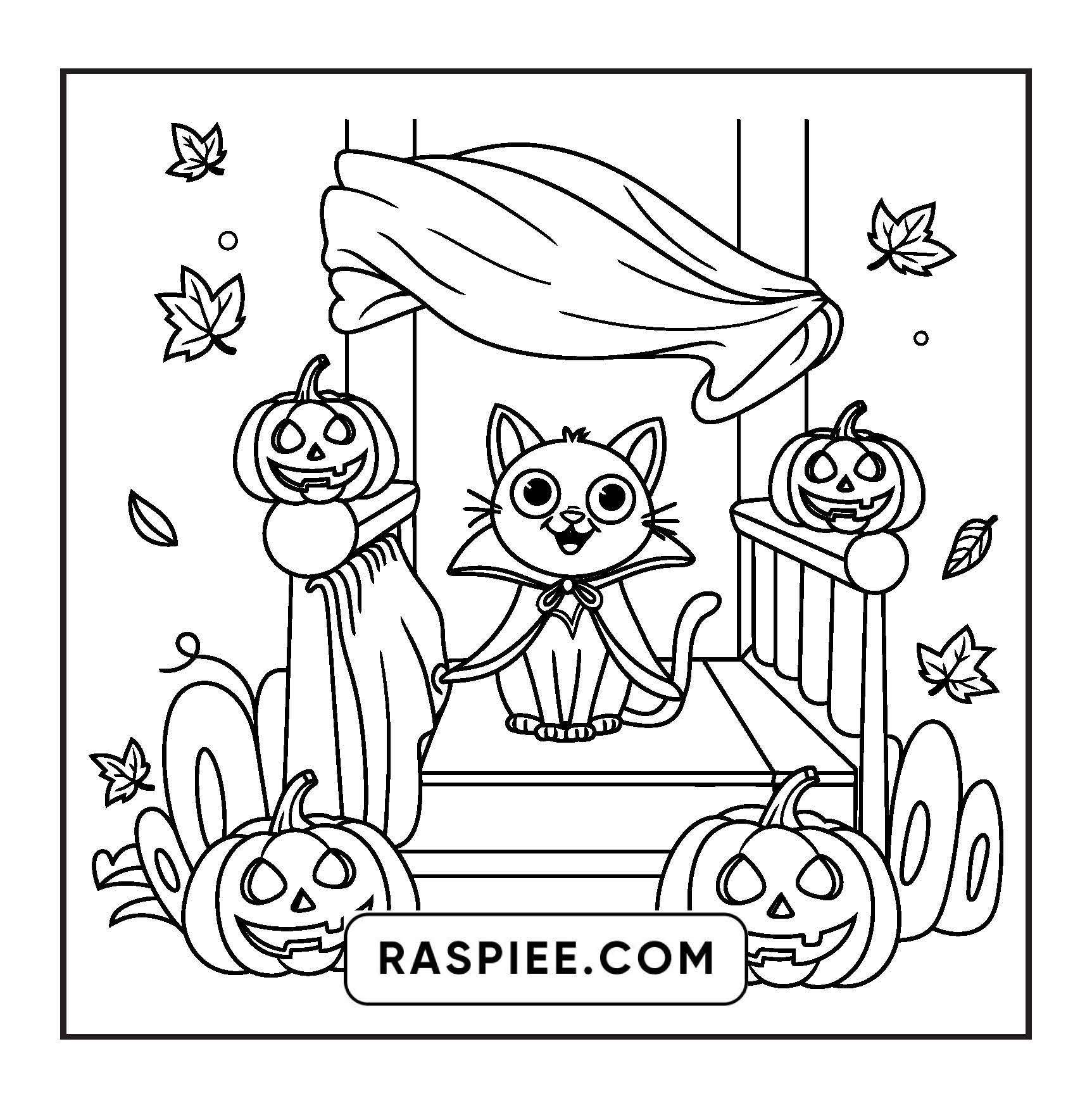 100 Bold and Easy Spooky Times Halloween Coloring Pages