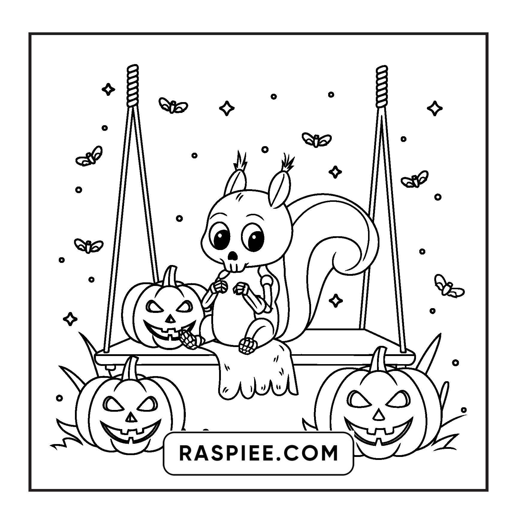 100 Bold and Easy Spooky Times Halloween Coloring Pages