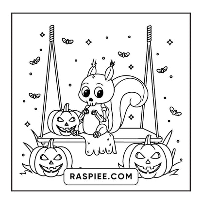 100 Bold and Easy Spooky Times Halloween Coloring Pages
