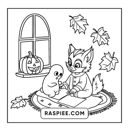 100 Bold and Easy Spooky Times Halloween Coloring Pages