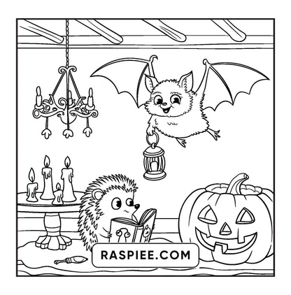 100 Bold and Easy Spooky Times Halloween Coloring Pages