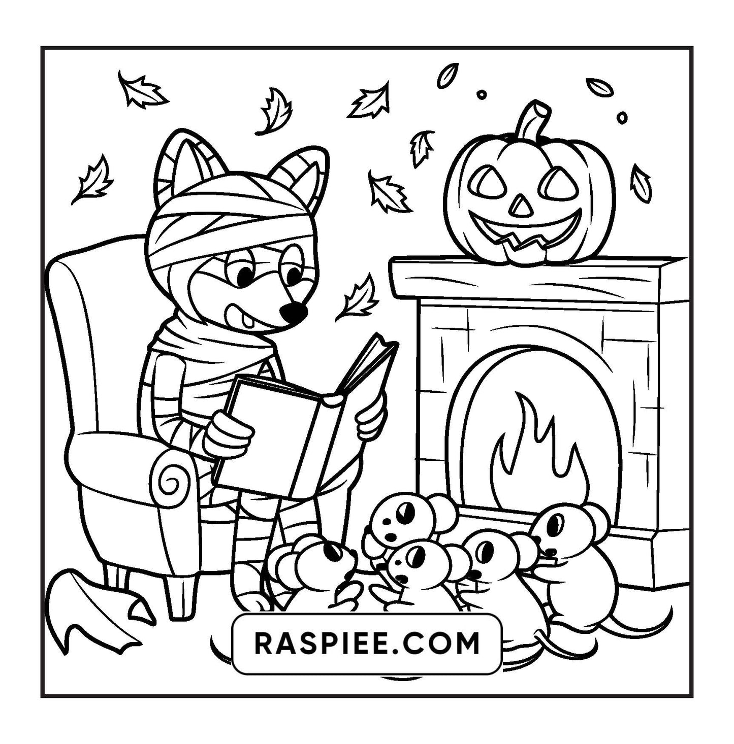 100 Bold and Easy Spooky Times Halloween Coloring Pages