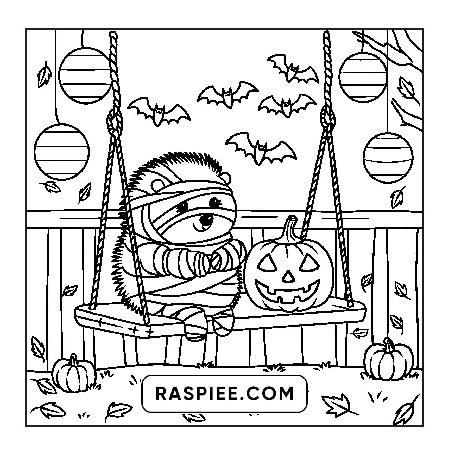 100 Bold and Easy Spooky Times Halloween Coloring Pages