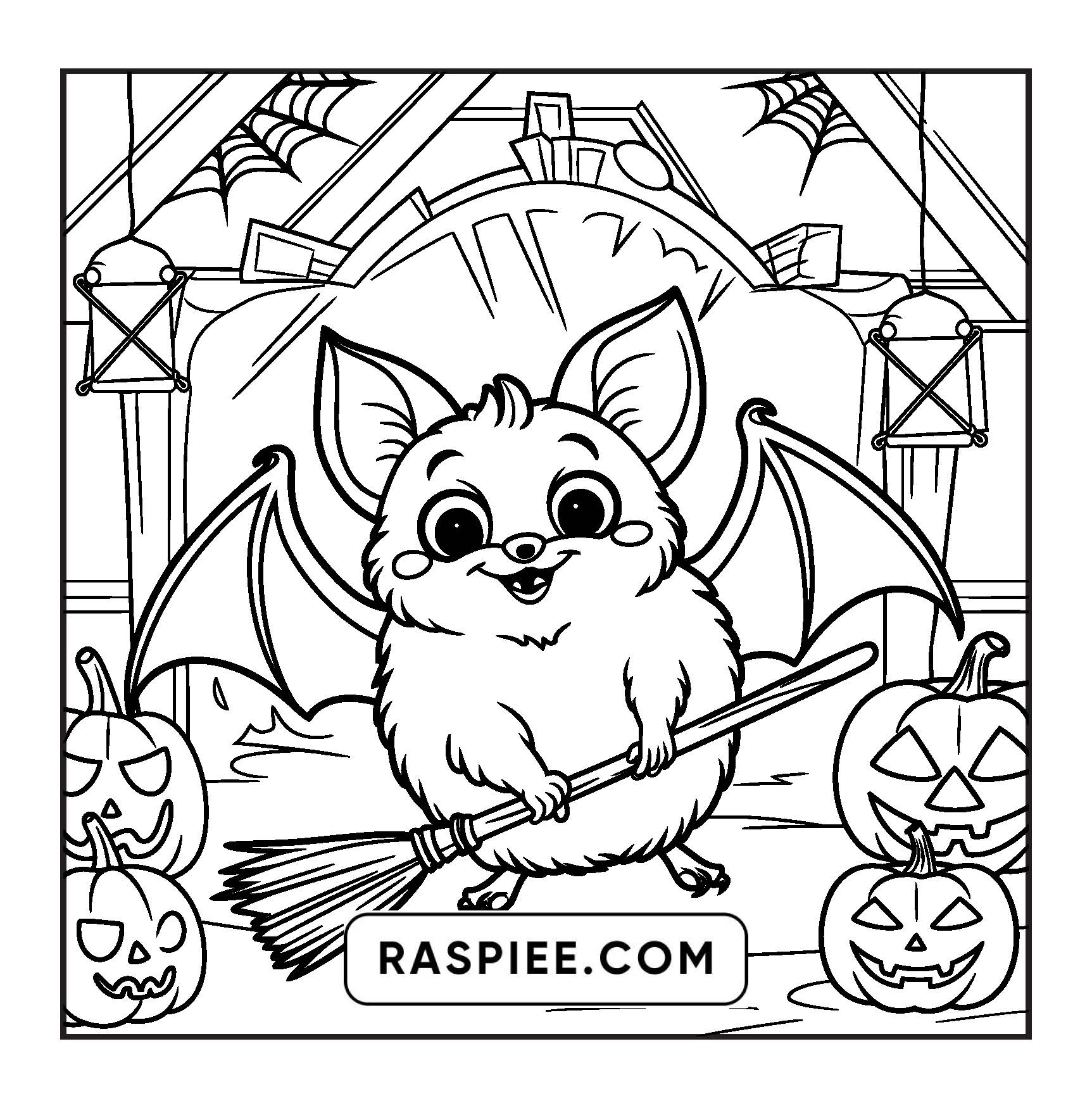 100 Bold and Easy Spooky Times Halloween Coloring Pages