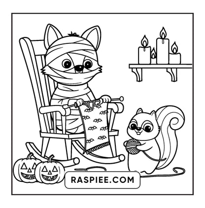100 Bold and Easy Spooky Times Halloween Coloring Pages