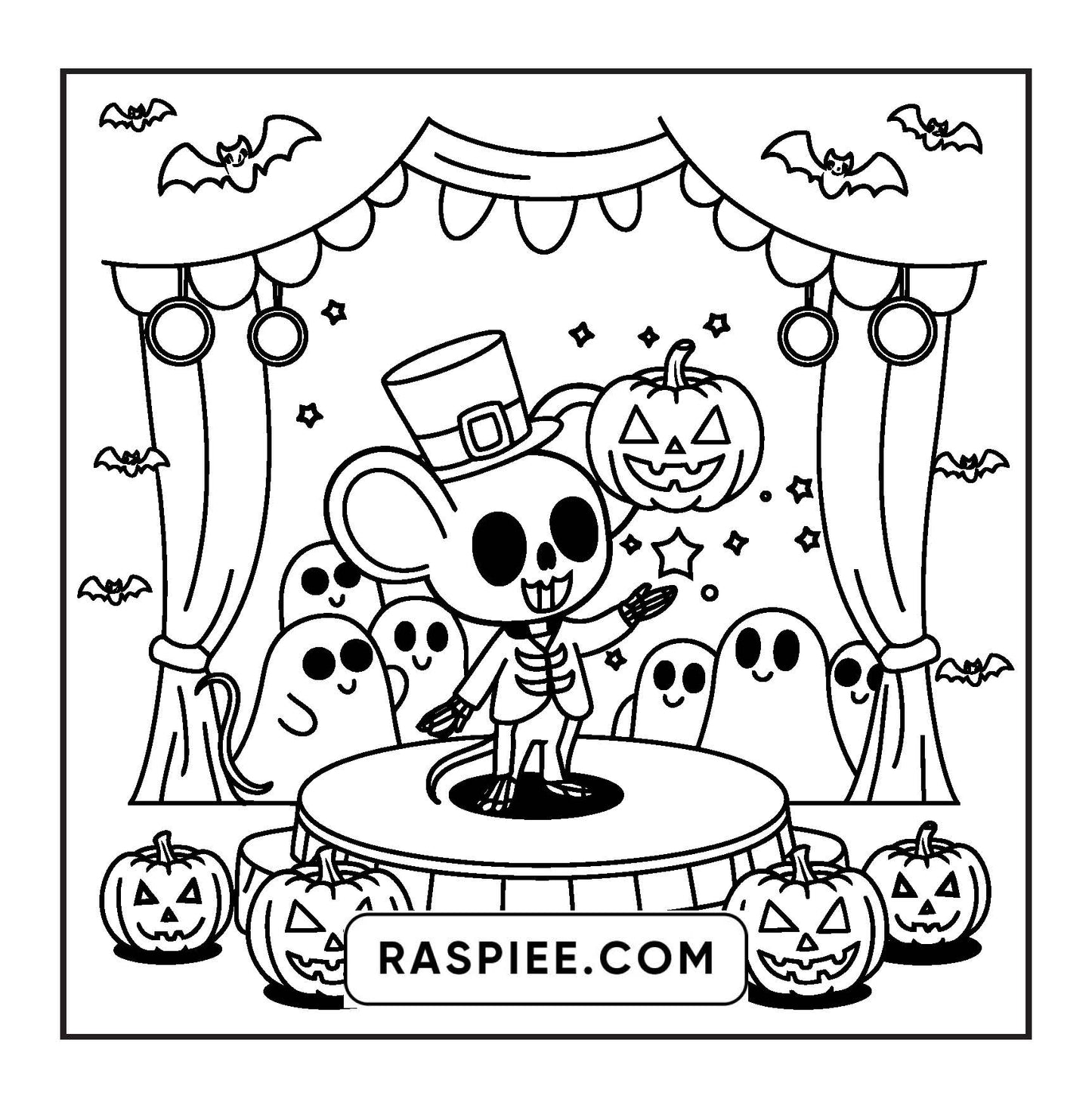 100 Bold and Easy Spooky Times Halloween Coloring Pages