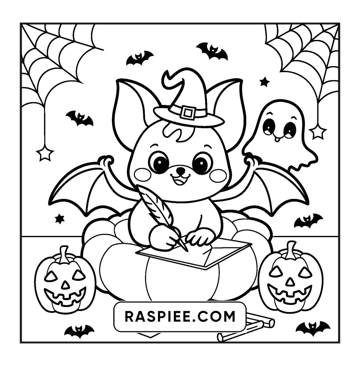 100 Bold and Easy Spooky Times Halloween Coloring Pages