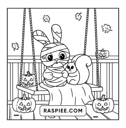 100 Bold and Easy Spooky Times Halloween Coloring Pages