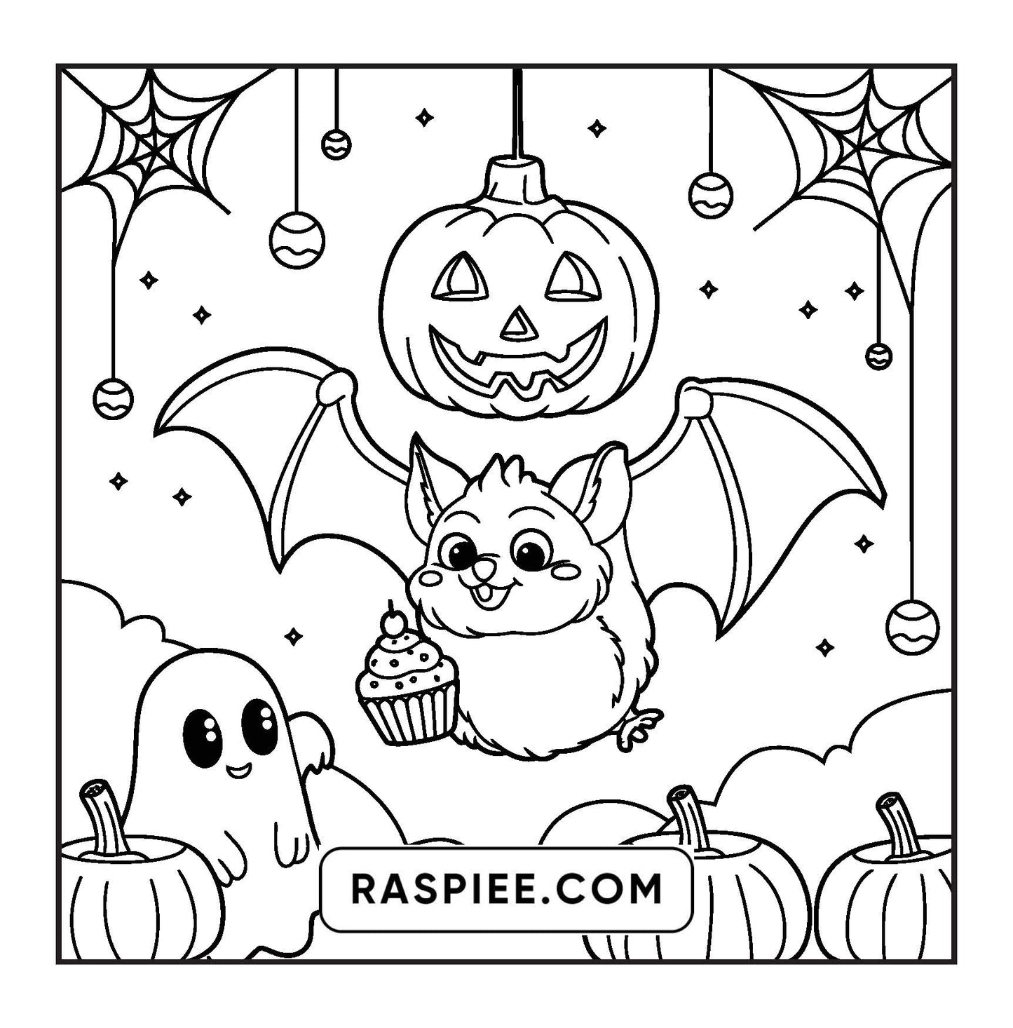 100 Bold and Easy Spooky Times Halloween Coloring Pages