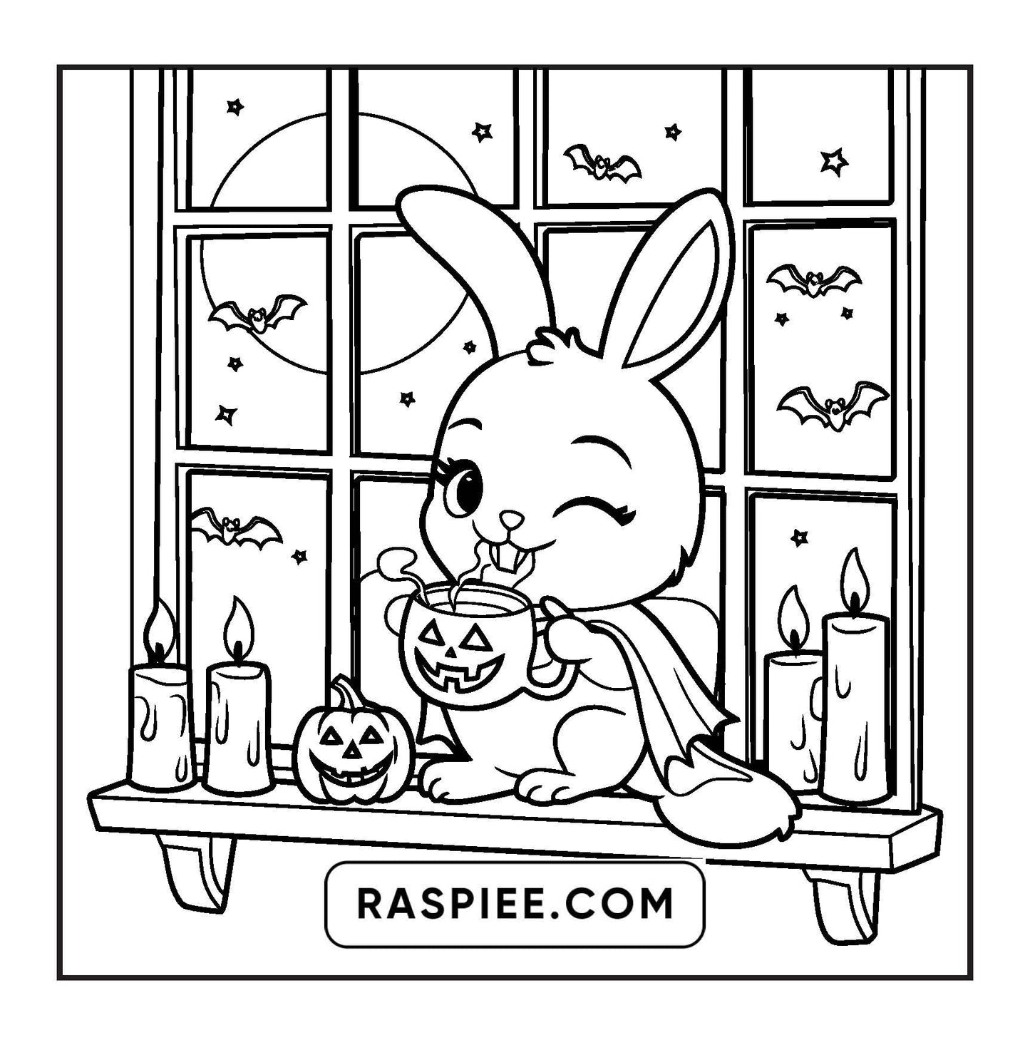 100 Bold and Easy Spooky Times Halloween Coloring Pages