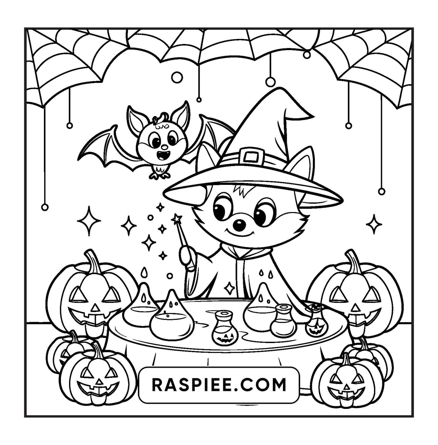 100 Bold and Easy Spooky Times Halloween Coloring Pages