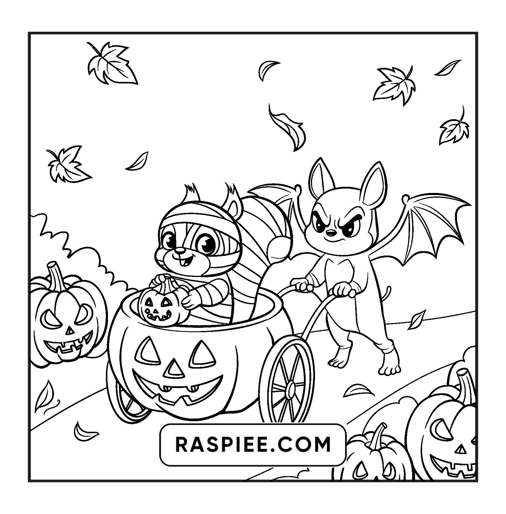 100 Bold and Easy Spooky Times Halloween Coloring Pages