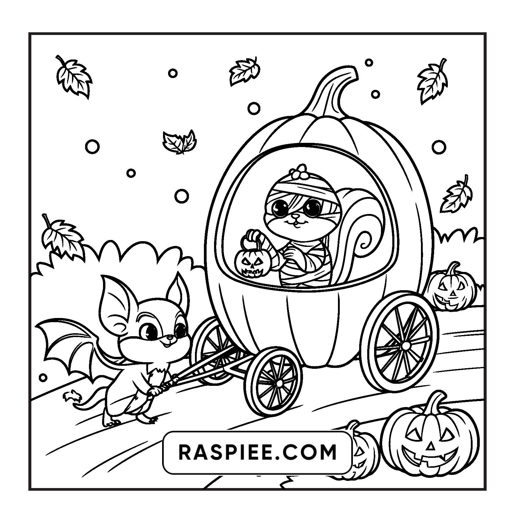 100 Bold and Easy Spooky Times Halloween Coloring Pages