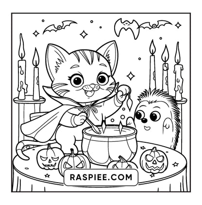 100 Bold and Easy Spooky Times Halloween Coloring Pages