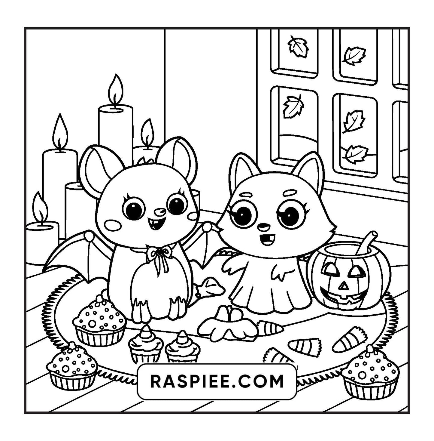 100 Bold and Easy Spooky Times Halloween Coloring Pages