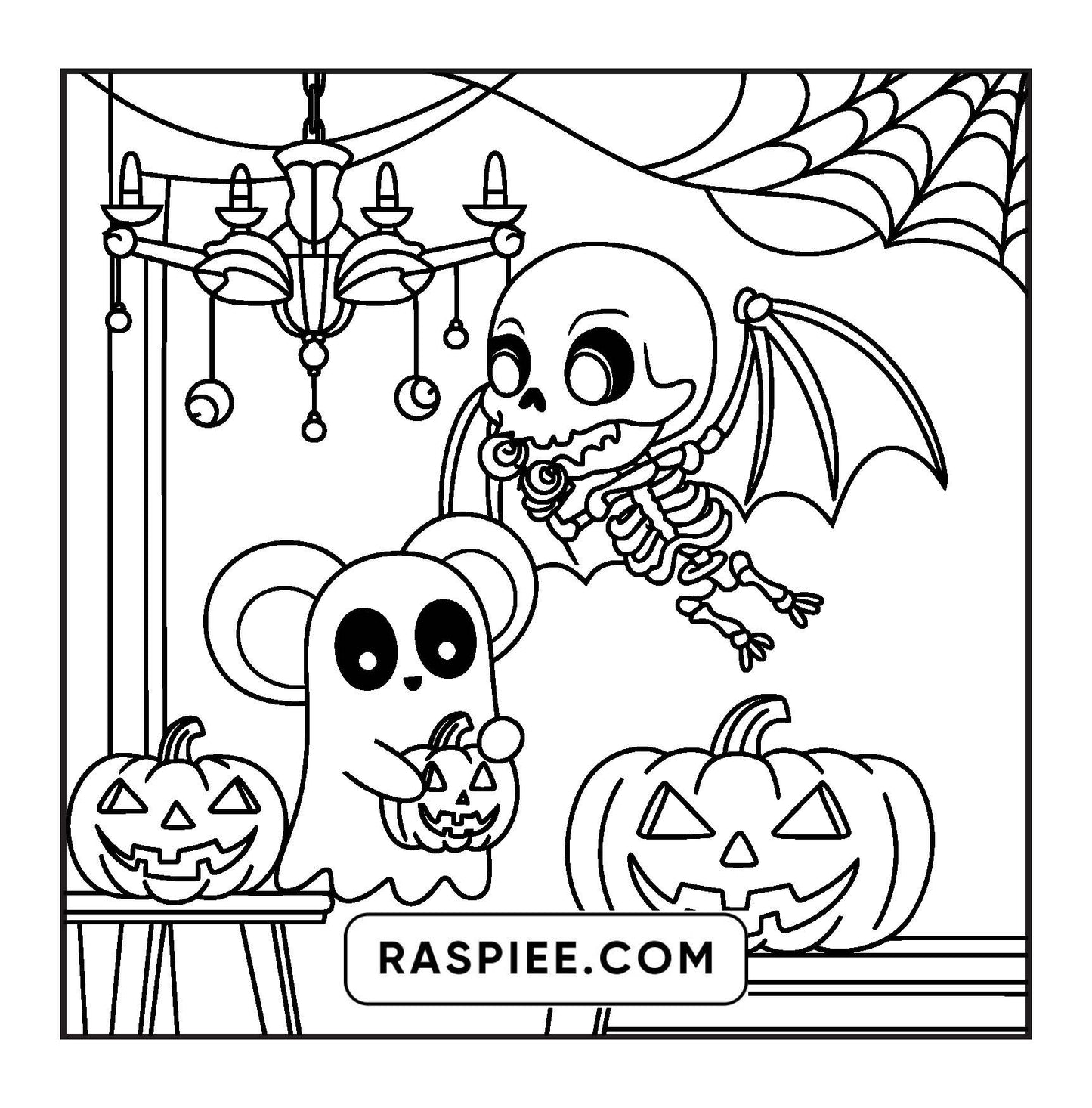 100 Bold and Easy Spooky Times Halloween Coloring Pages
