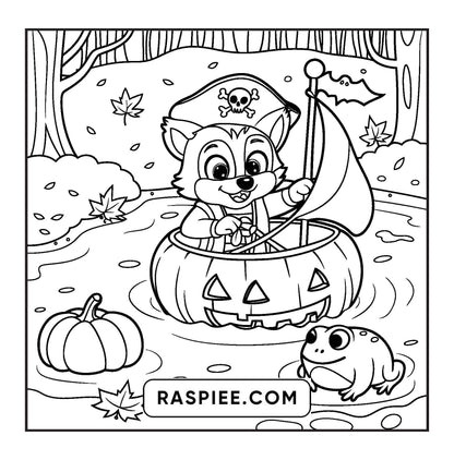 100 Bold and Easy Spooky Times Halloween Coloring Pages