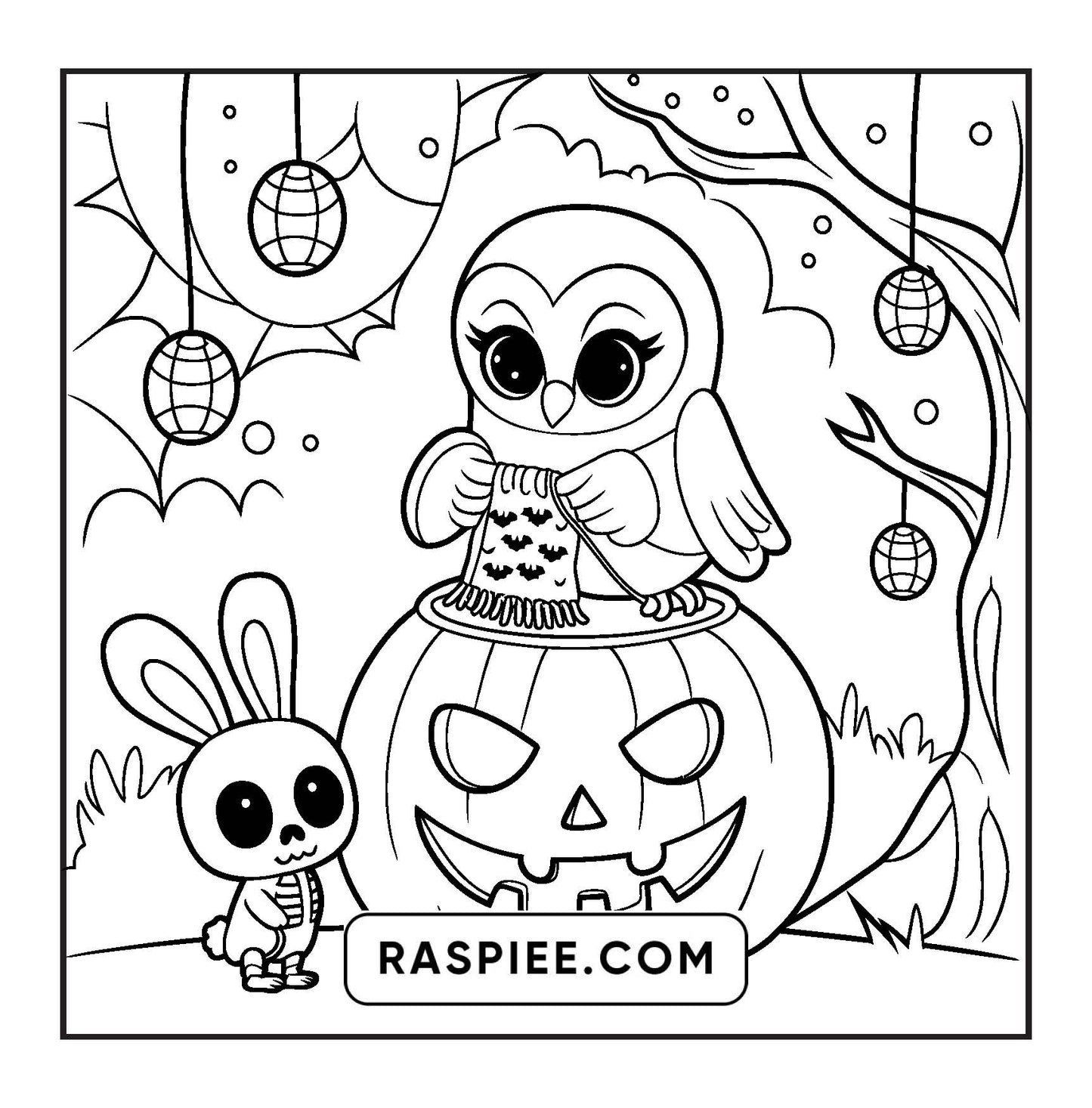 100 Bold and Easy Spooky Times Halloween Coloring Pages