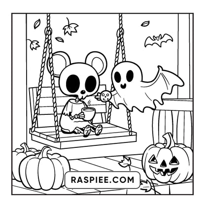 100 Bold and Easy Spooky Times Halloween Coloring Pages