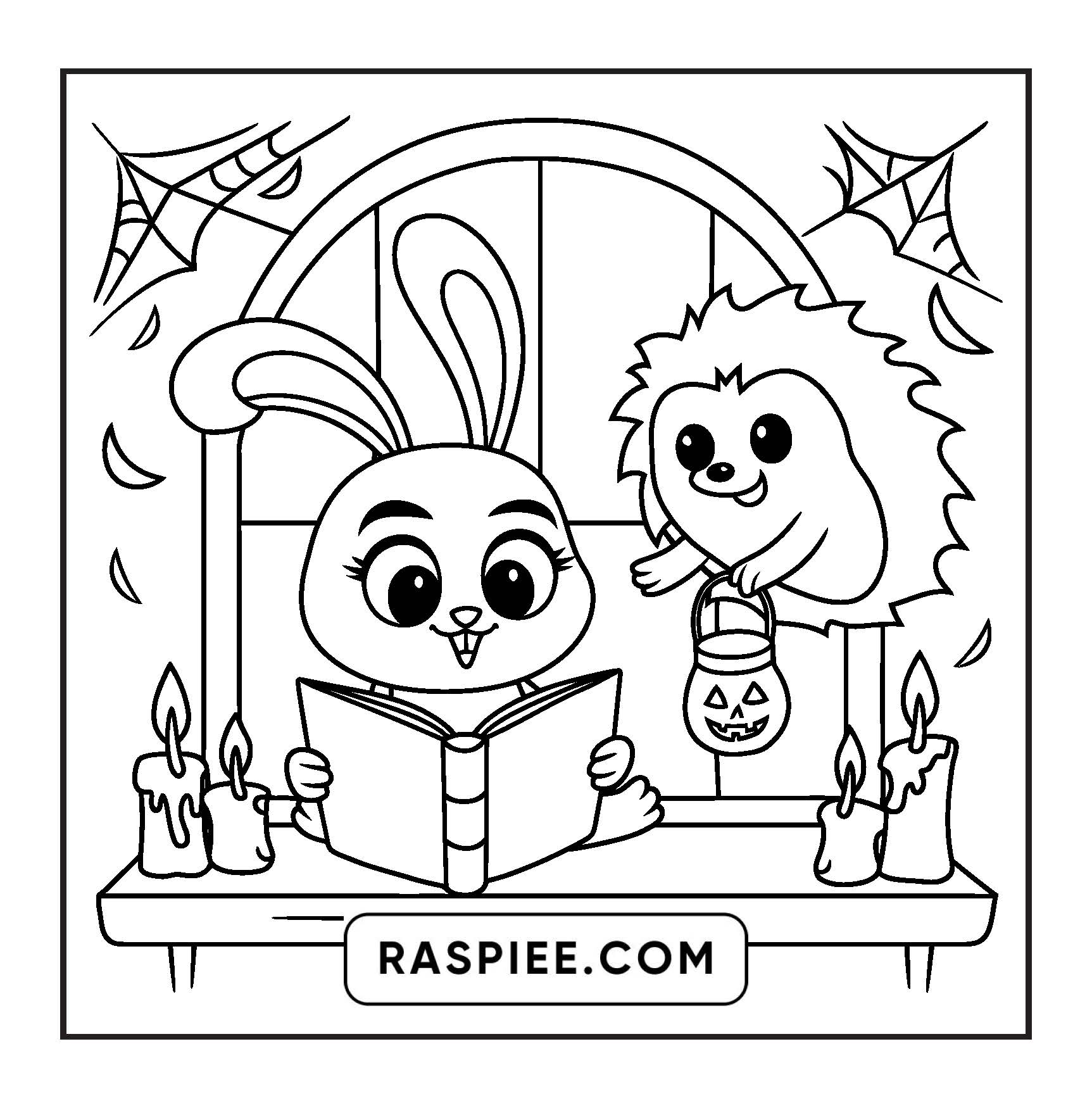 100 Bold and Easy Spooky Times Halloween Coloring Pages