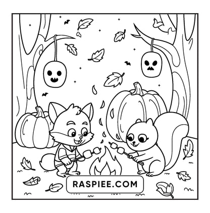 100 Bold and Easy Spooky Times Halloween Coloring Pages