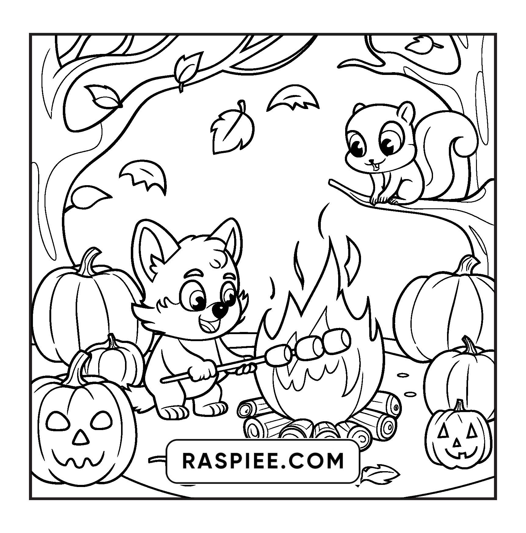 100 Bold and Easy Spooky Times Halloween Coloring Pages