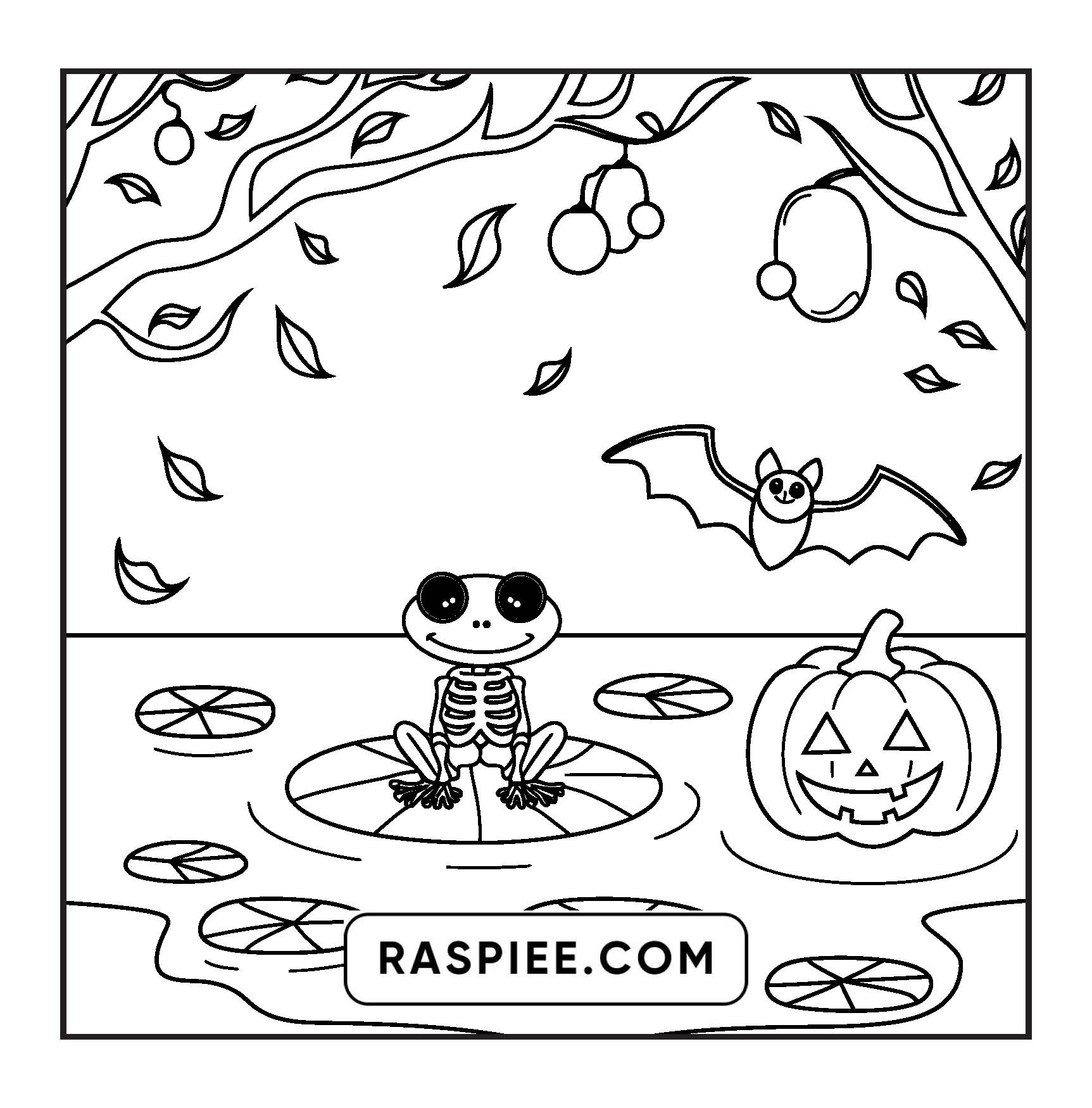 100 Bold and Easy Spooky Times Halloween Coloring Pages