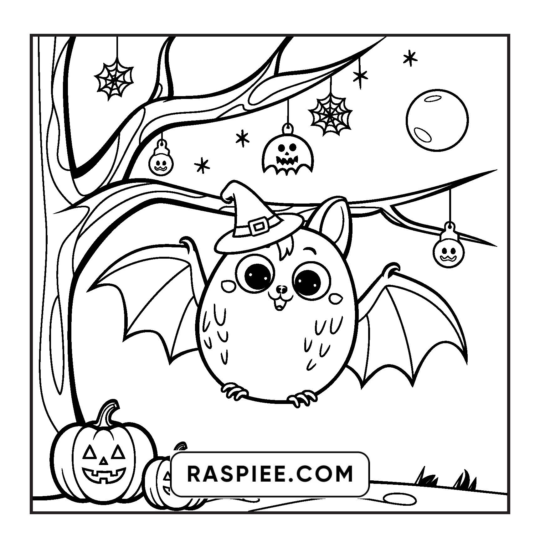 100 Bold and Easy Spooky Times Halloween Coloring Pages