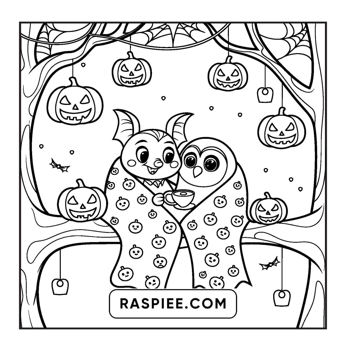 100 Bold and Easy Spooky Times Halloween Coloring Pages