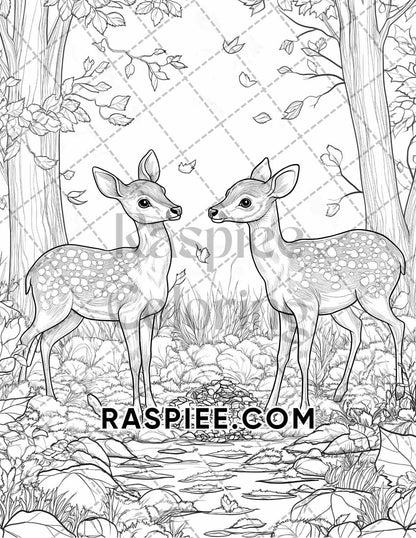 Autumn Charm Adult Coloring Pages Printable PDF Instant Download