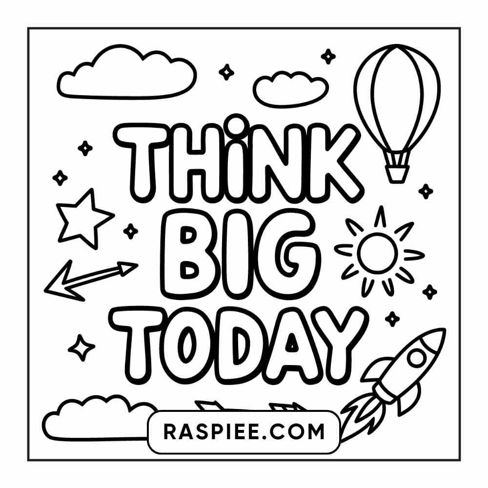 78 Bold and Easy Inspirational Words Coloring Pages Printable PDF Instant Download