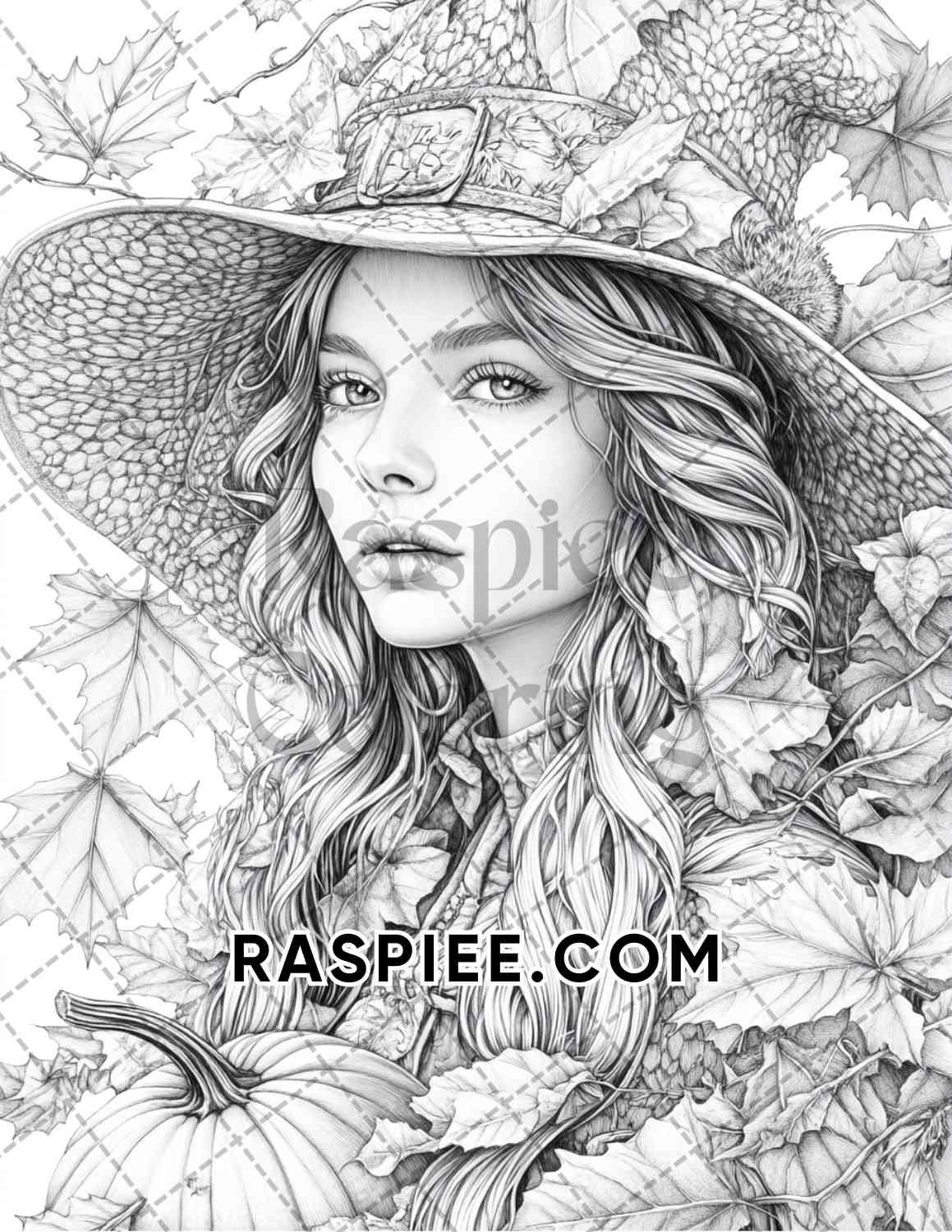 Enchanted Witches Adult Coloring Pages Printable PDF Instant Download