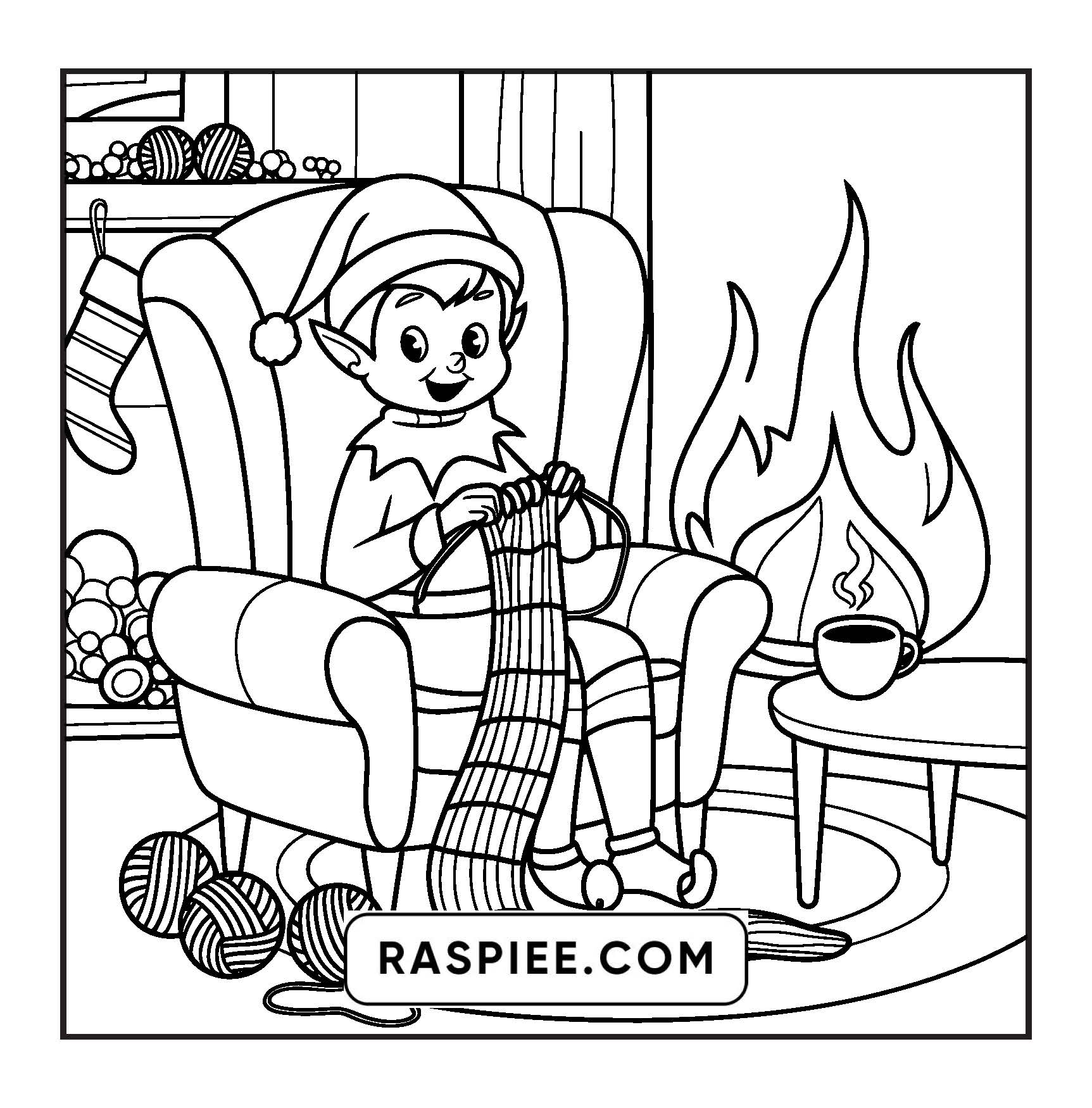 110 Bold and Easy Christmas Hygge Coloring Pages