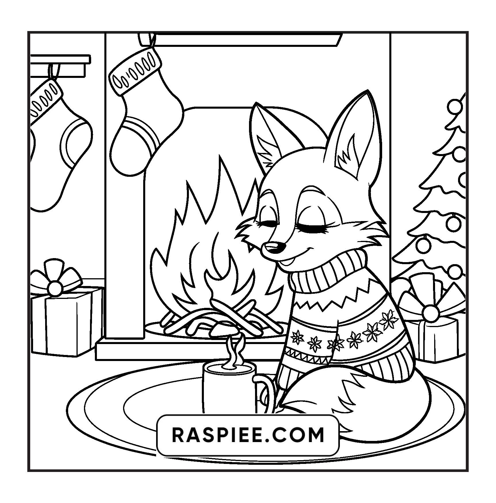 110 Bold and Easy Christmas Hygge Coloring Pages